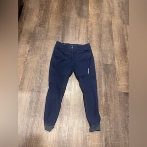 Ariat Pro Tri Factor Grip Knee Patch Women's Riding Breeches Navy Blue Size 28R